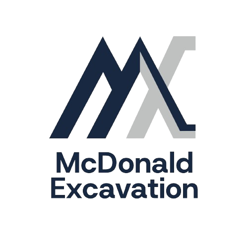 McDonald Excavation logo with M and X
